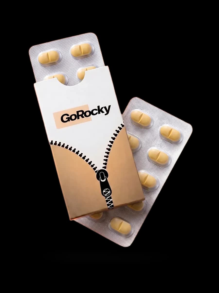 GoRocky Tadalafil packaging.